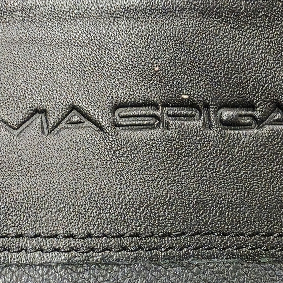 Via Spiga BLACK LEATHER Boot Charcoal Harness Knee High Zipper Riding 7 M New - Picture 11 of 16